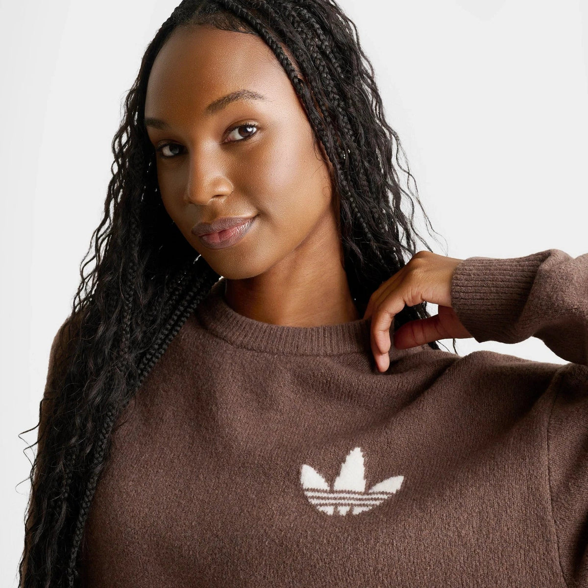 Women's Loose-Fit Wool-Blend Knit Sweater