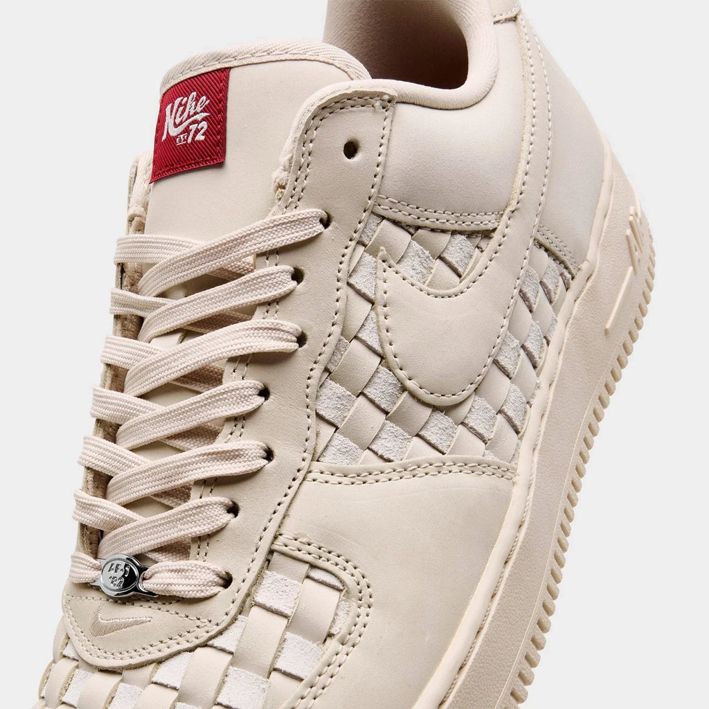Men's Woven Leather Low Top Casual Sneaker
