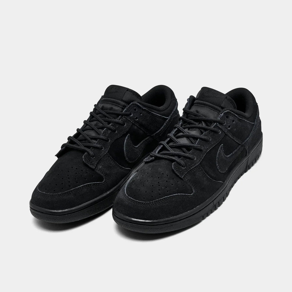 Men's Suede Low-Top Sneakers - Black