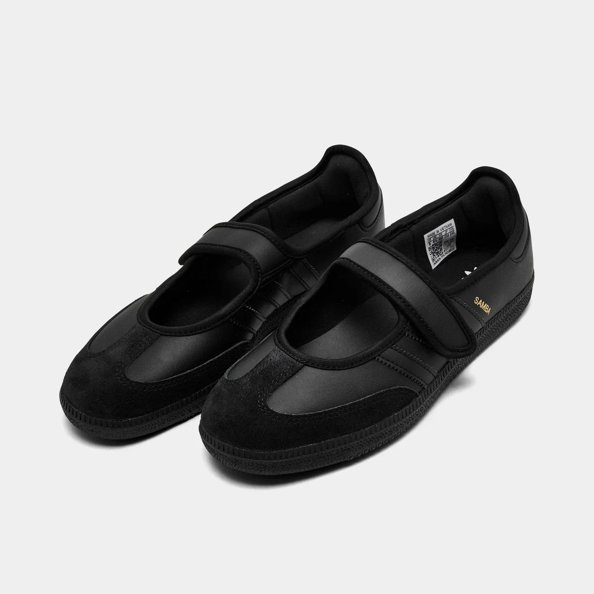 Women's Leather Mary Jane Sneakers - Black
