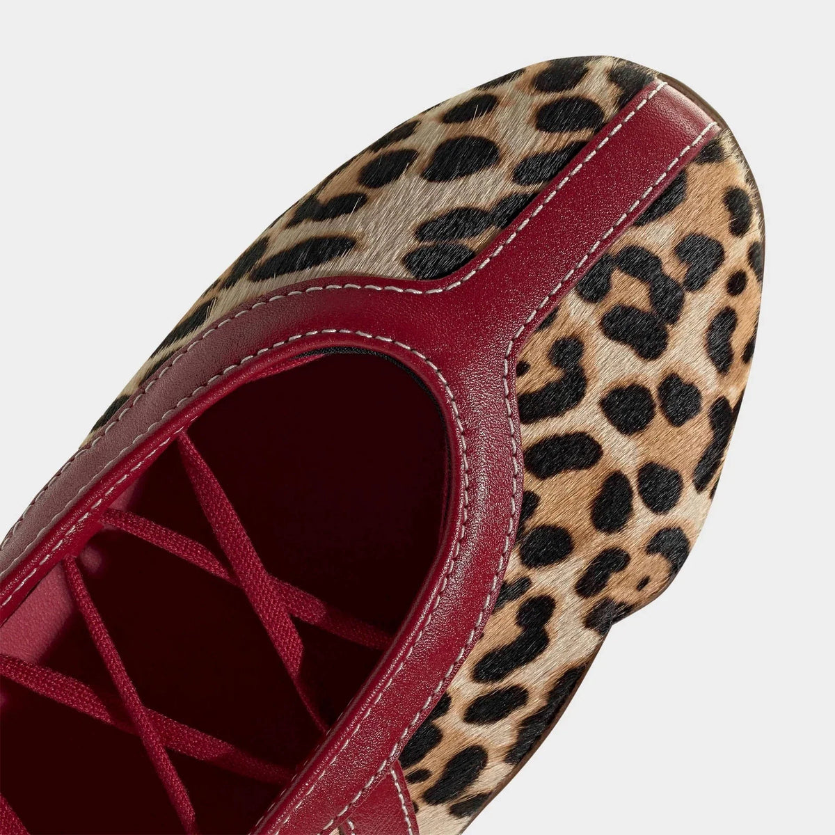 Women's Leopard Print Ballet-Inspired Sneakers