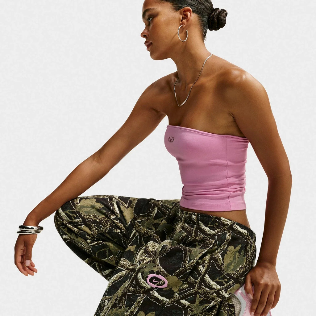 Women's High-Rise Cuffed Fleece Pants - Camo