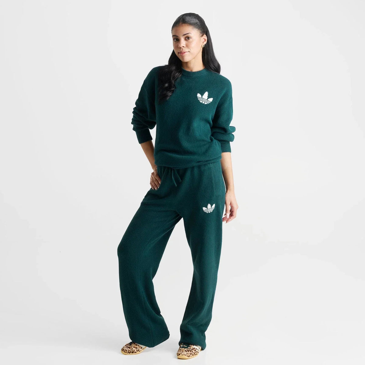 Women's Loose-Fit Wool-Blend Knit Pants