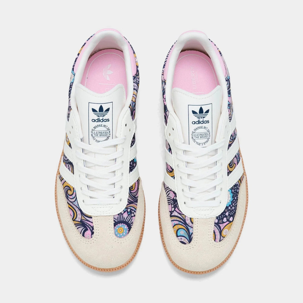 Girls' Little Kids' Floral Leather Sneakers