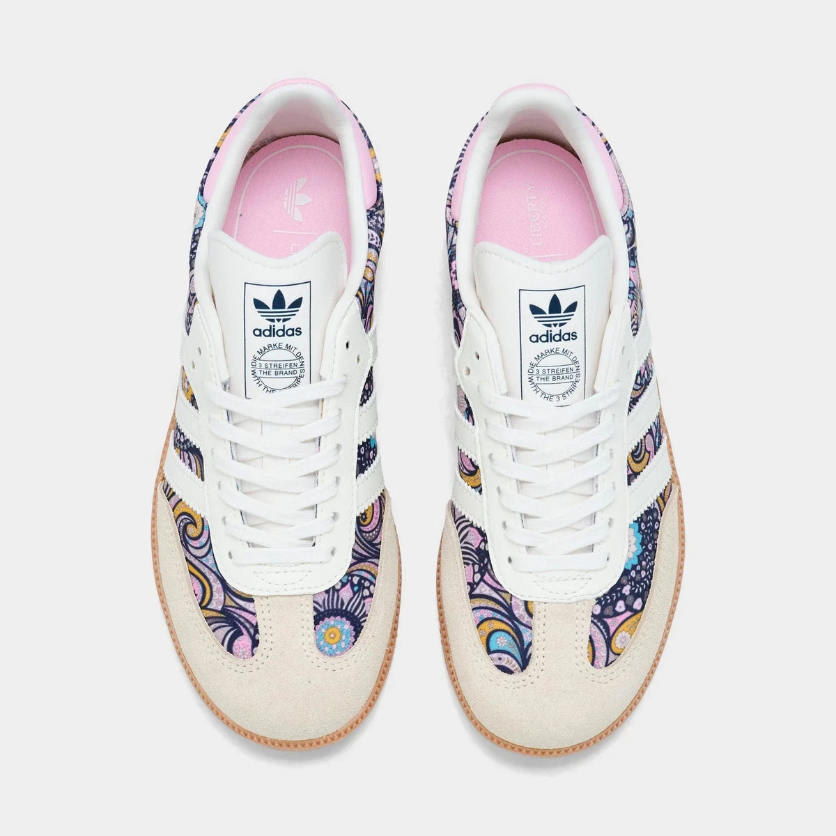 Girls' Little Kids' Floral Leather Sneakers