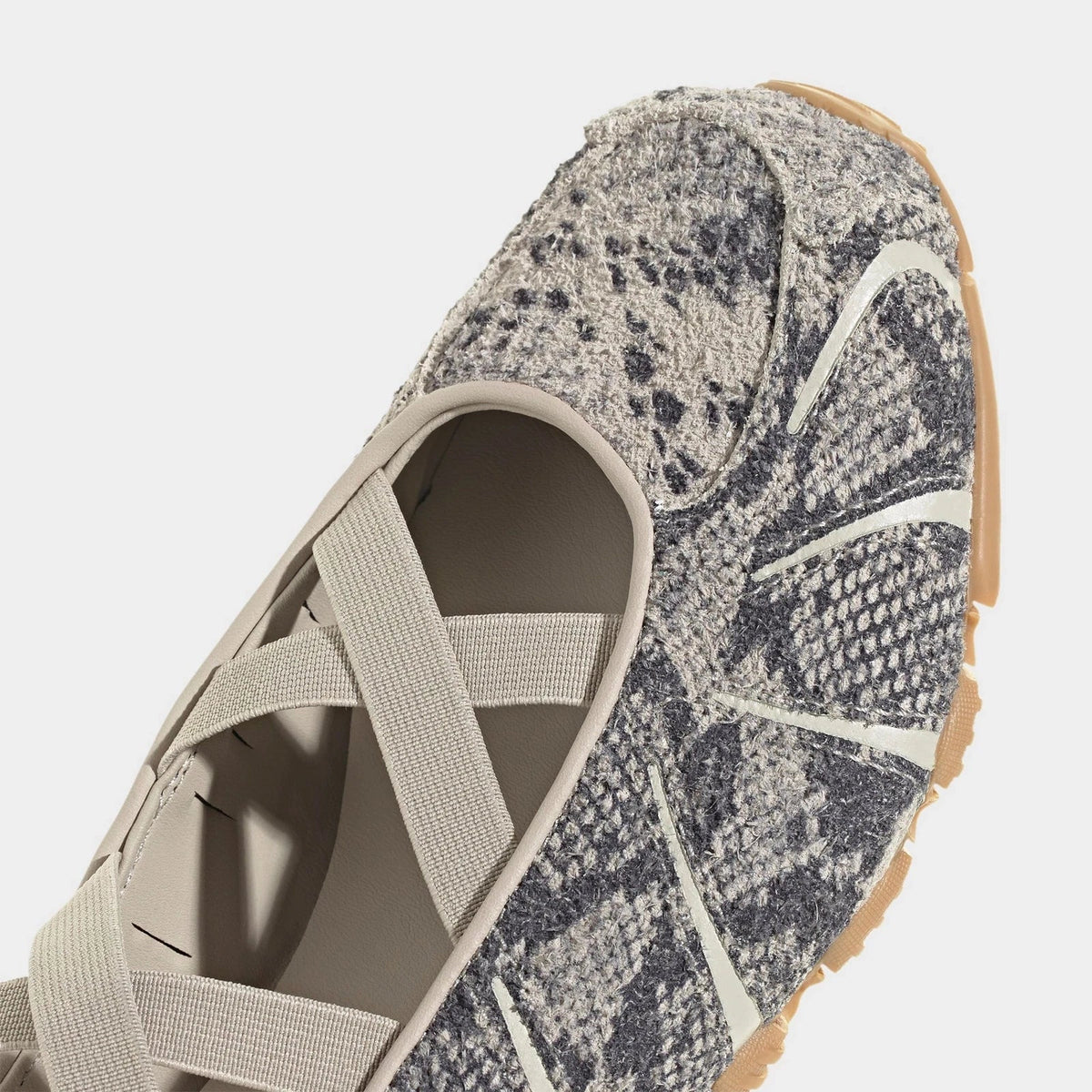 Women's Snakeskin-Embossed Ballet Sneakers