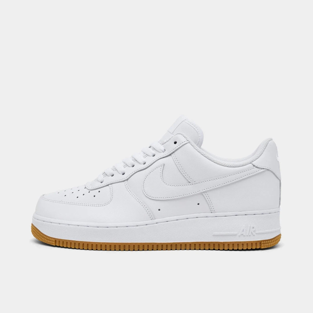 Men's Leather Low-Top Sneakers With Gum Sole