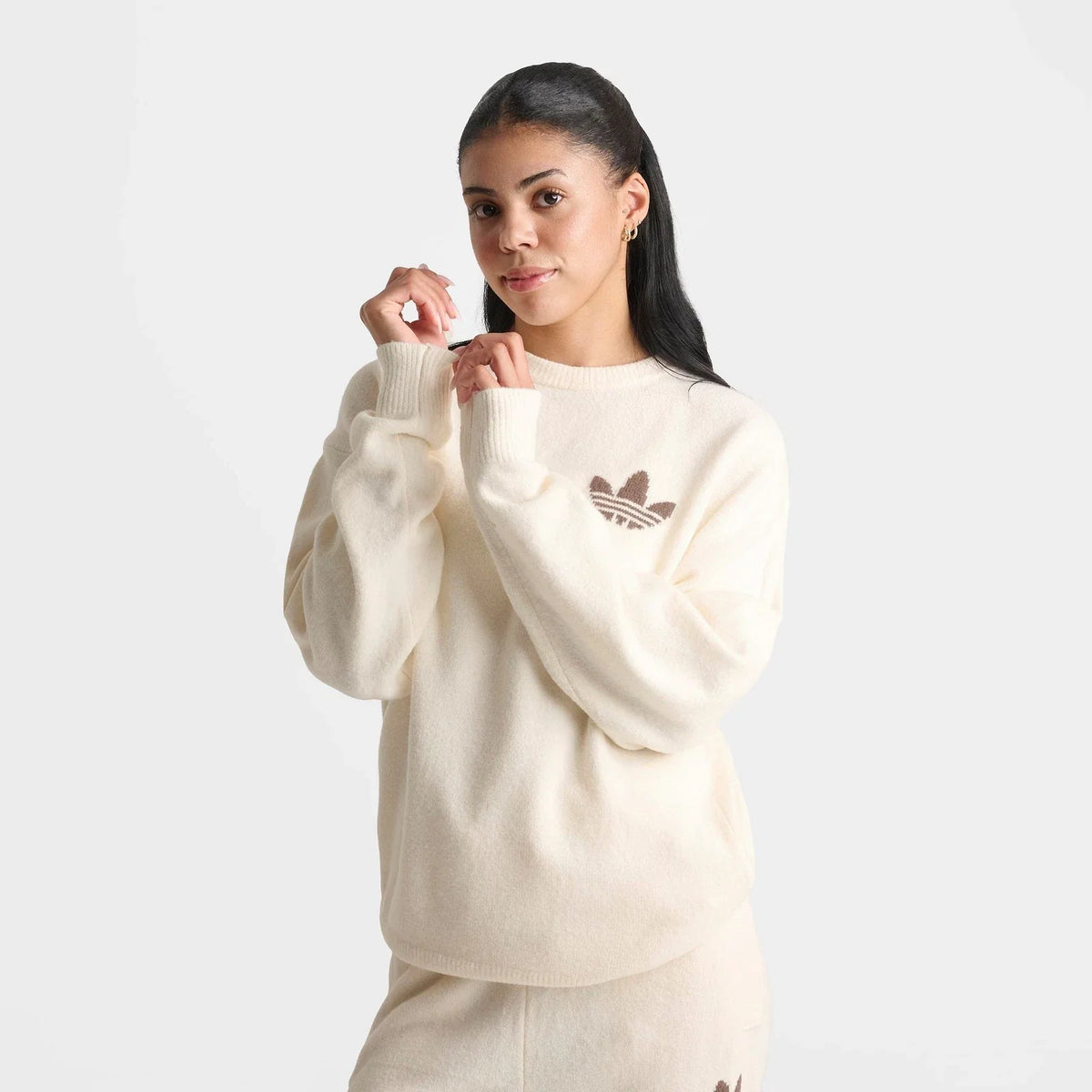 Women's Loose-Fit Wool-Blend Knit Sweater