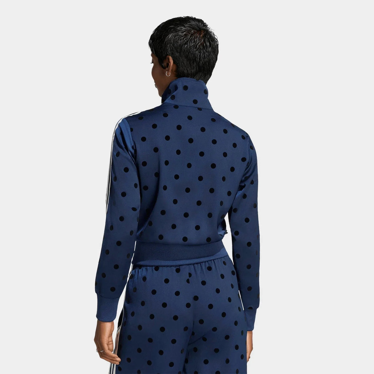 Women's Polka Dot Satin Track Jacket