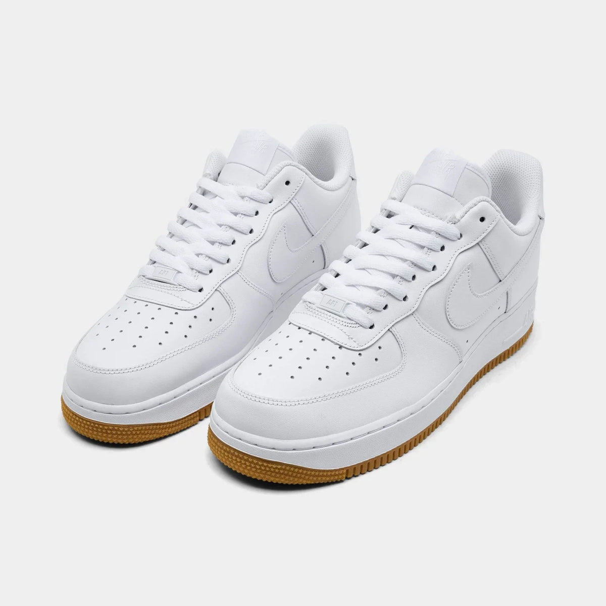 Men's Leather Low-Top Sneakers With Gum Sole