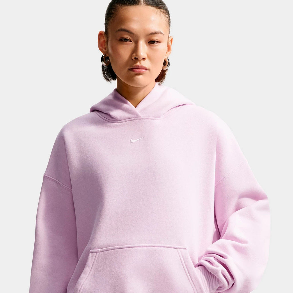 Women's Oversized Fleece Pullover Hoodie - Purple
