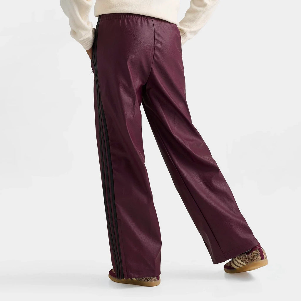 Women's Faux Leather Wide-Leg Pants