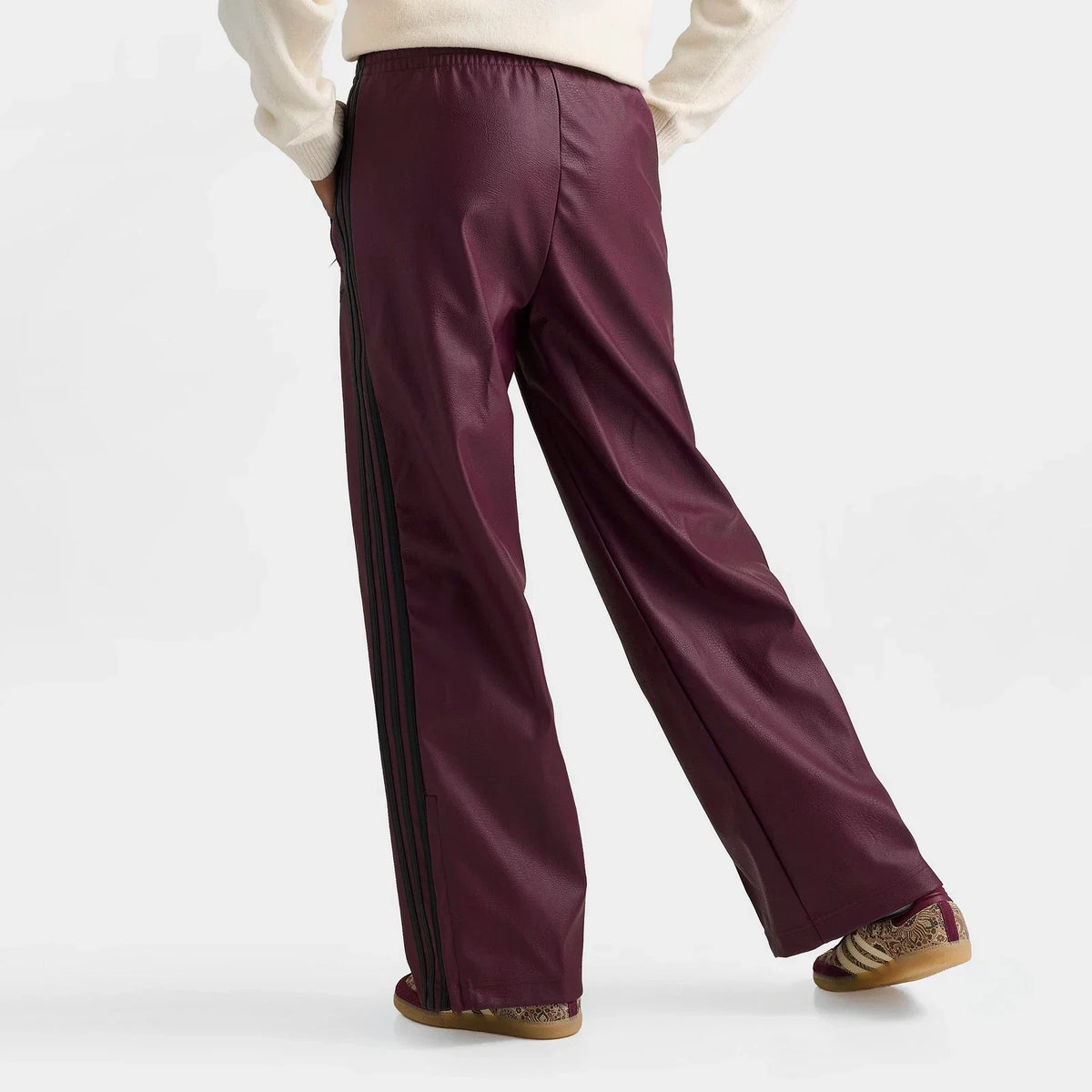 Women's Faux Leather Wide-Leg Pants