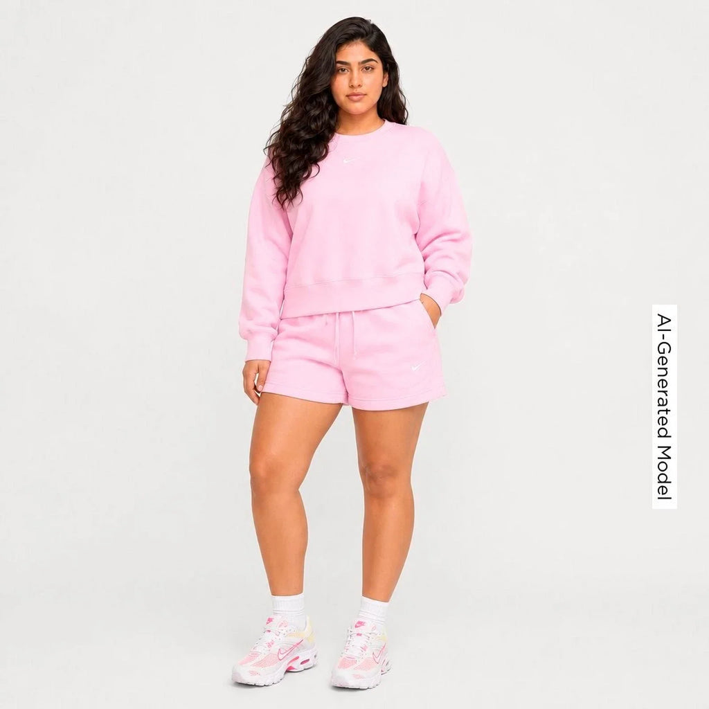 Women's Oversized Cotton-Blend Crewneck Sweatshirt