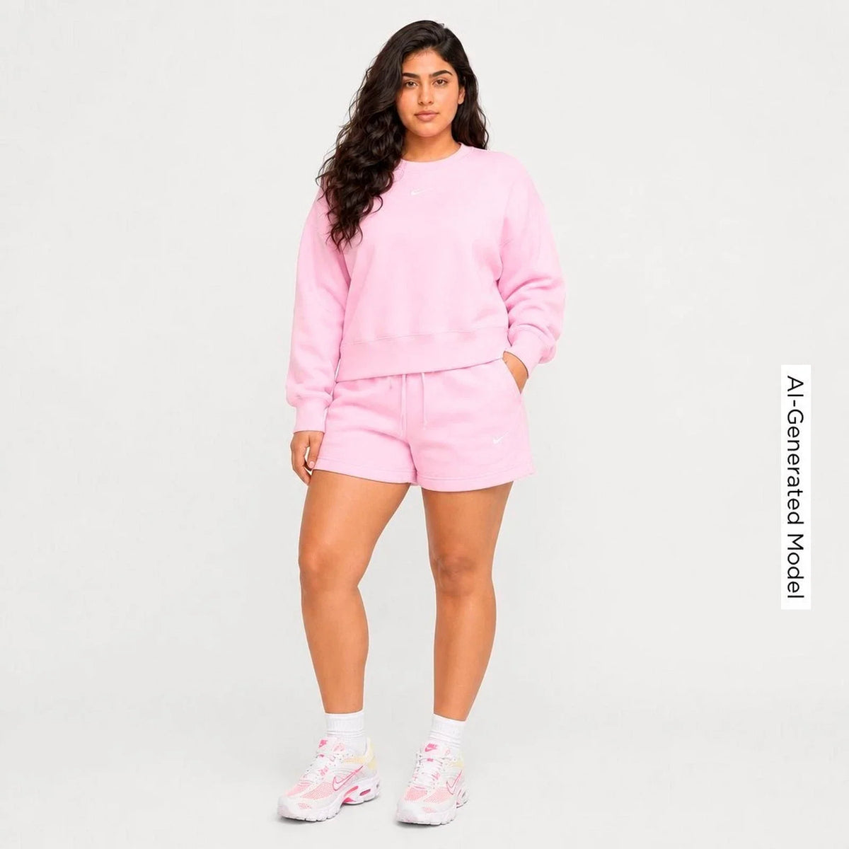 Women's Oversized Cotton-Blend Crewneck Sweatshirt