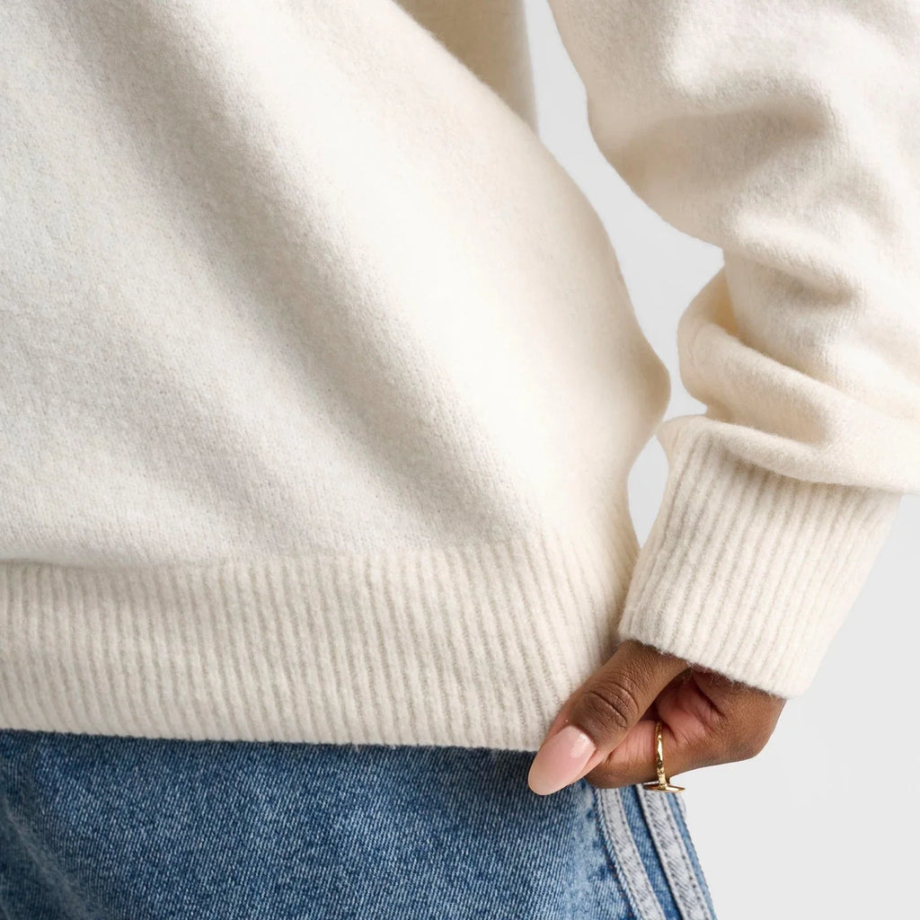 Women's Loose-Fit Wool-Blend Knit Sweater
