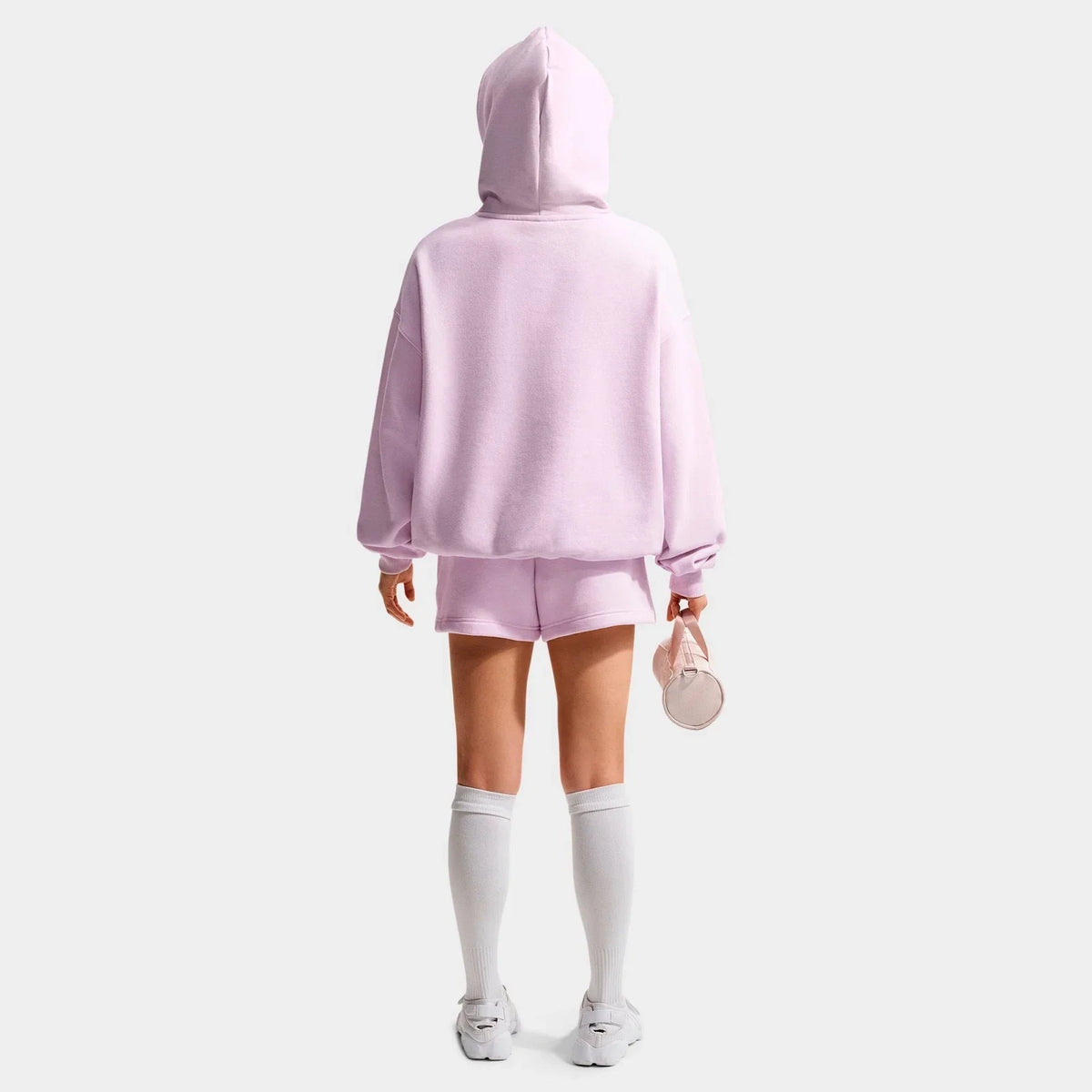 Women's Oversized Fleece Pullover Hoodie - Purple