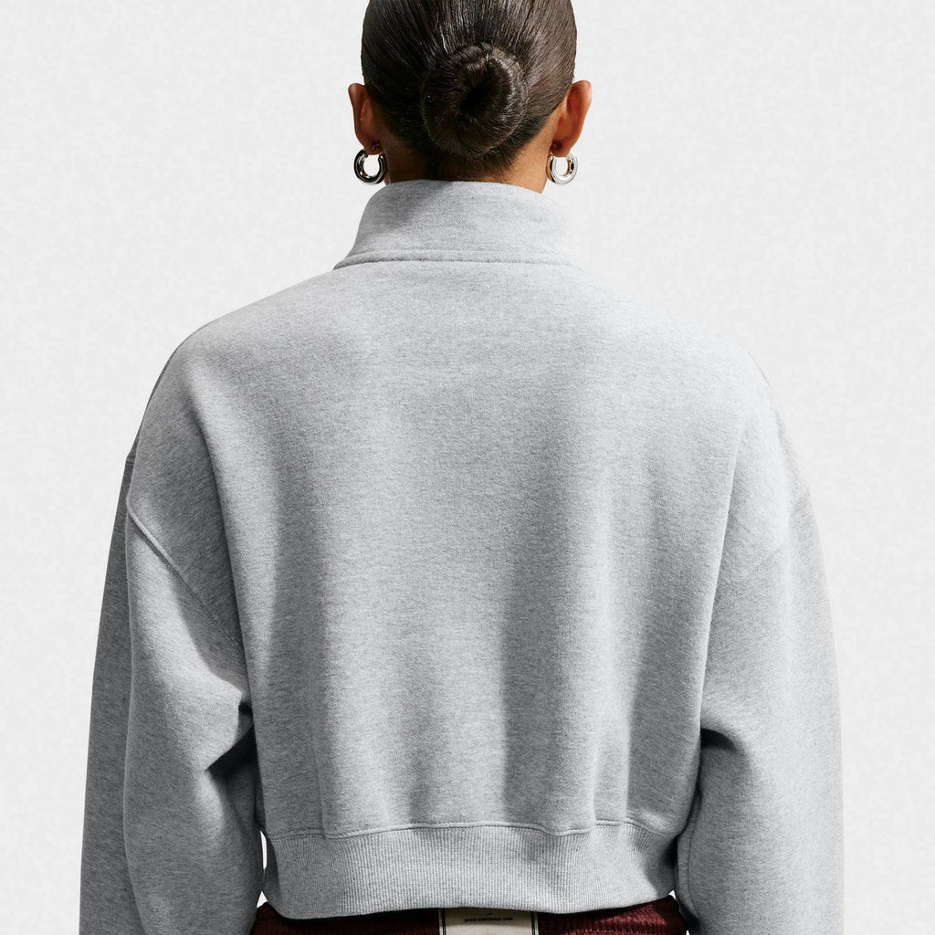 Women's Cropped Quarter-Zip Fleece Jacket
