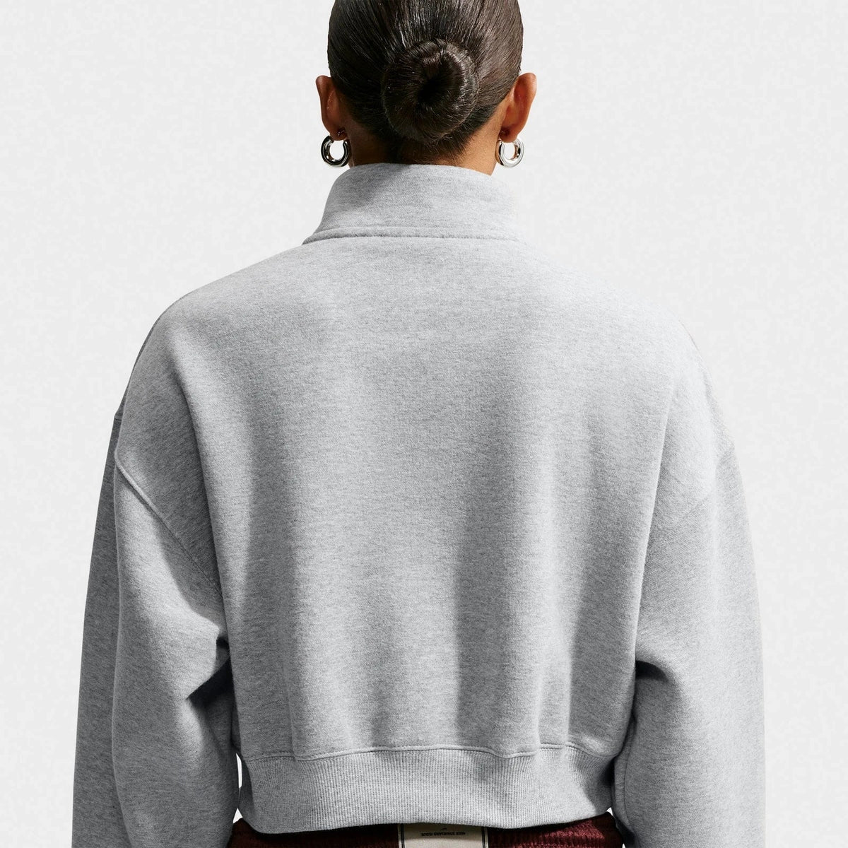 Women's Cropped Quarter-Zip Fleece Jacket