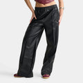 Women's Faux Leather Wide-Leg Pants
