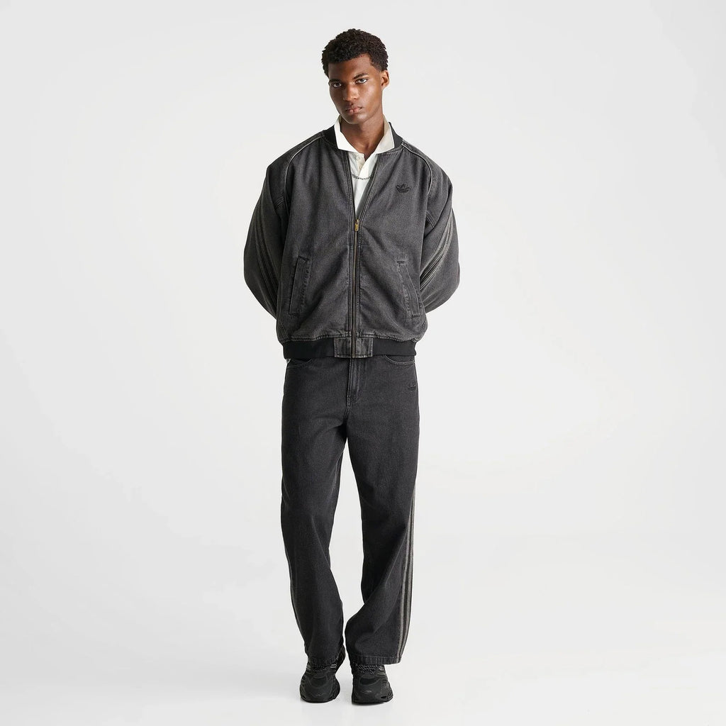 Men's Washed Denim Full-Zip Jacket