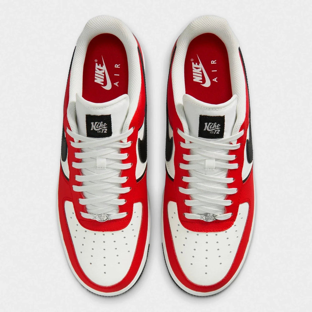 Men's Leather Court Sneakers - Red