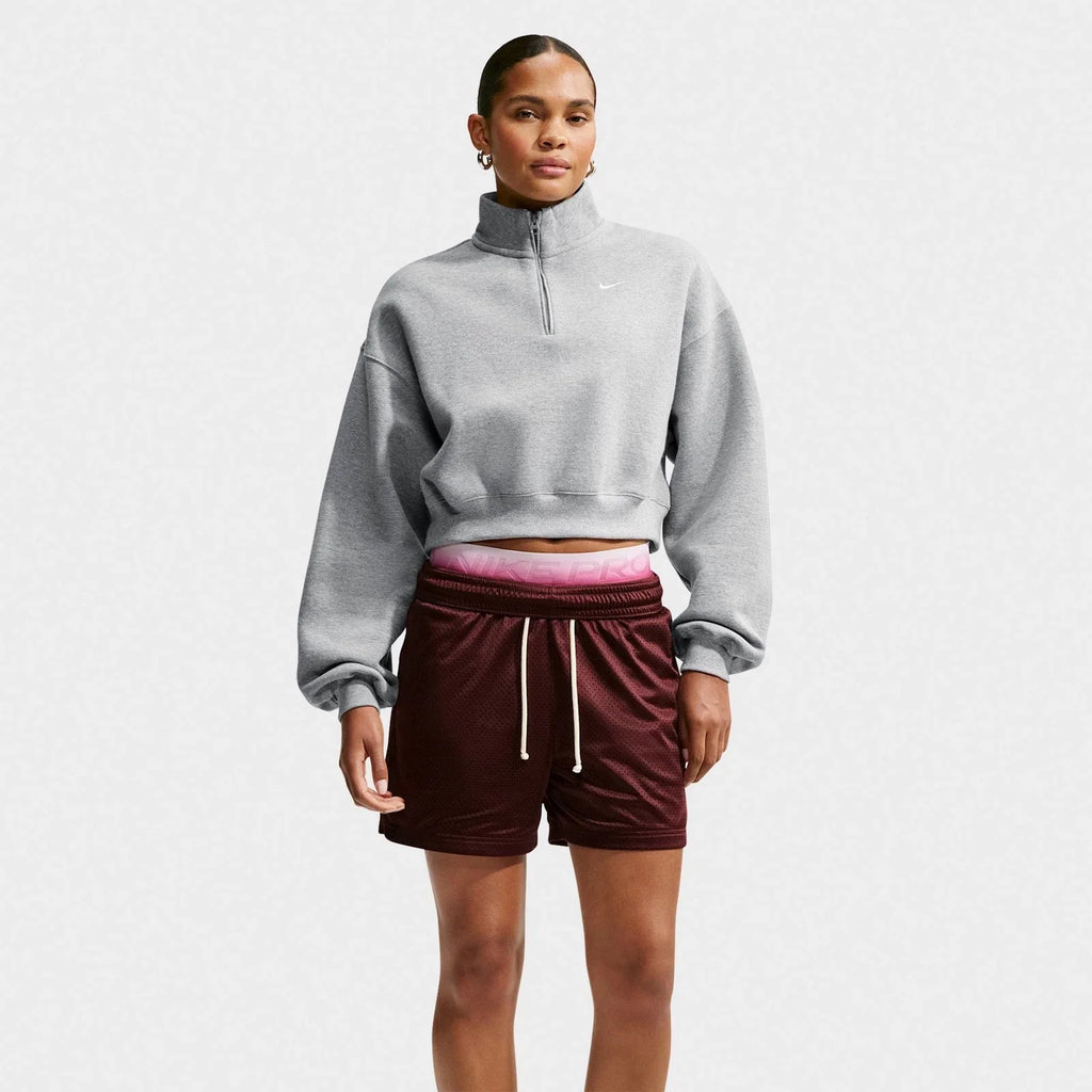 Women's Cropped Quarter-Zip Fleece Jacket