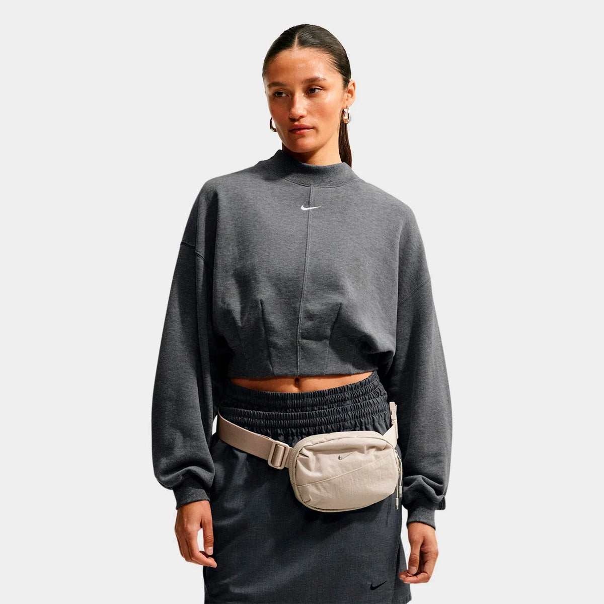 Women's Cropped French Terry Crew Sweatshirt