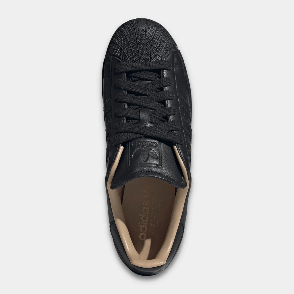 Men's Leather Shell-Toe Ripple Sole Sneakers