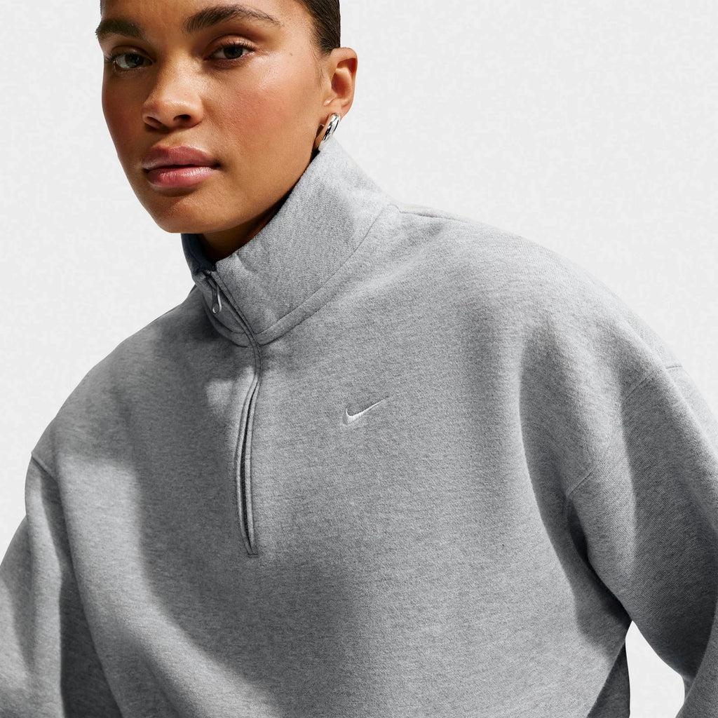 Women's Cropped Quarter-Zip Fleece Jacket
