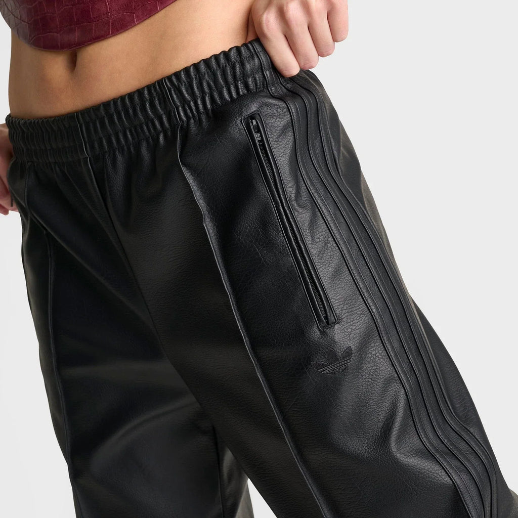Women's Faux Leather Wide-Leg Pants