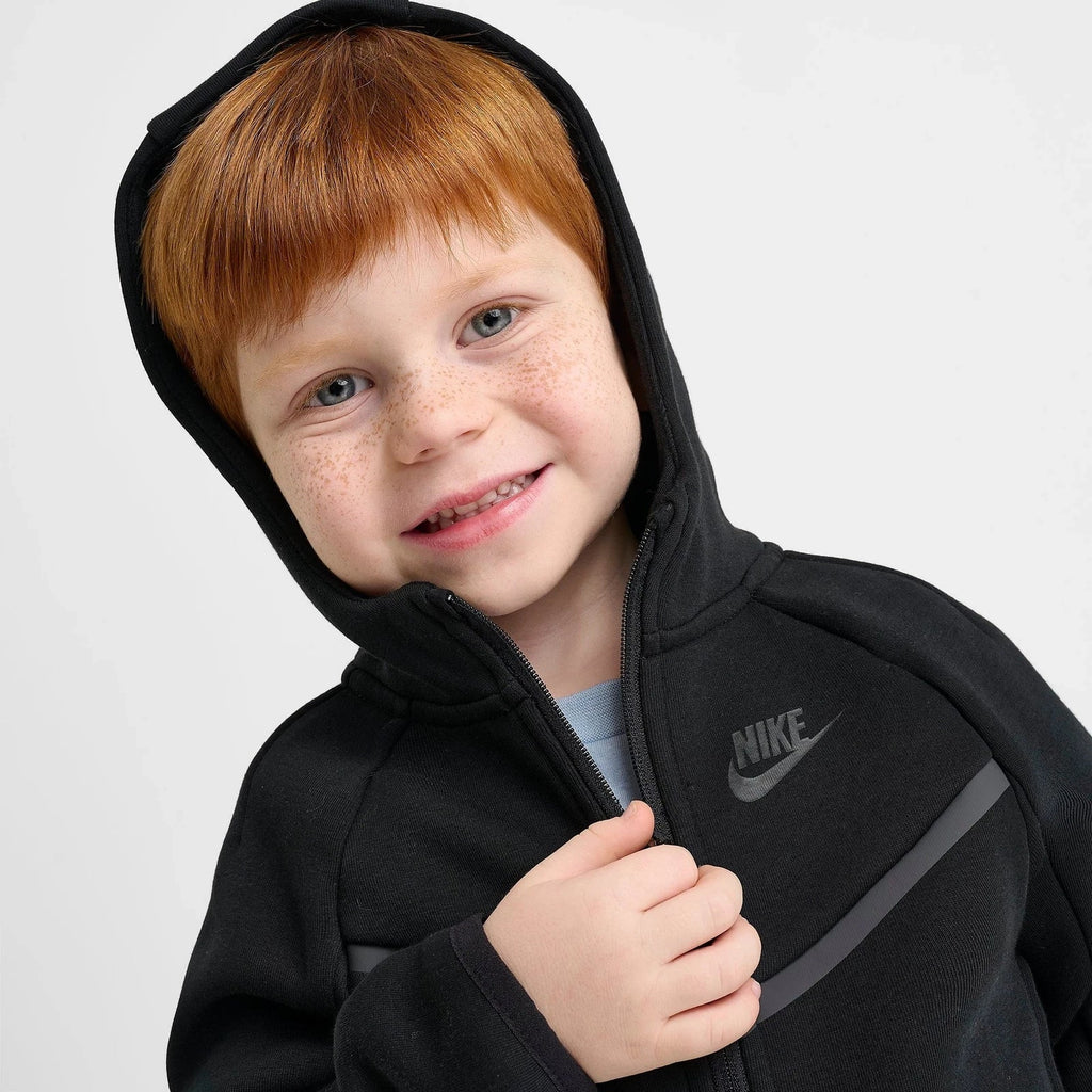 Toddler Full-Zip Hoodie And Jogger Set - Black