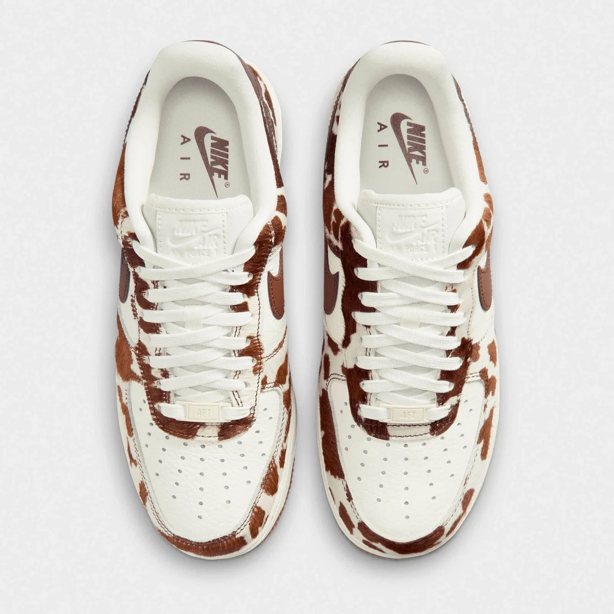 Women's Cow-Print Leather Low-Top Sneakers