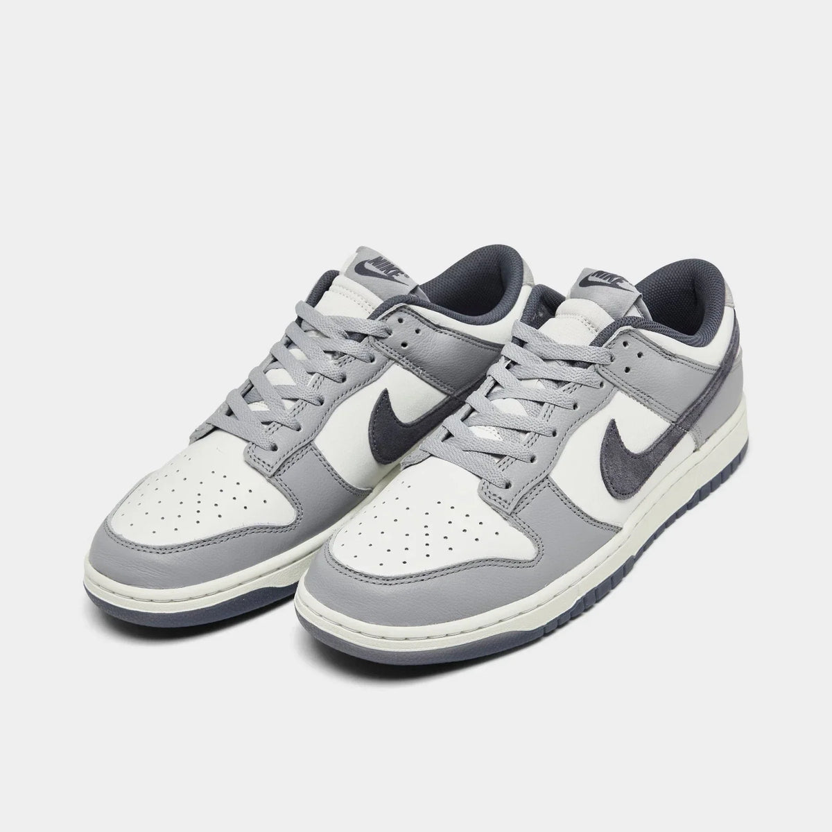 Leather And Suede Low-Top Casual Sneakers