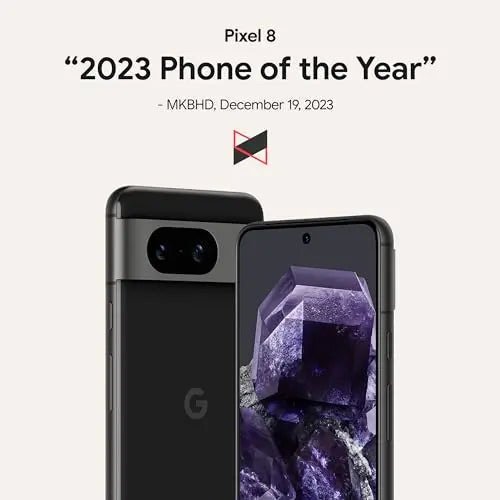 Google Pixel 8 Unlocked Android Smartphone, Obsidian, 128 GB