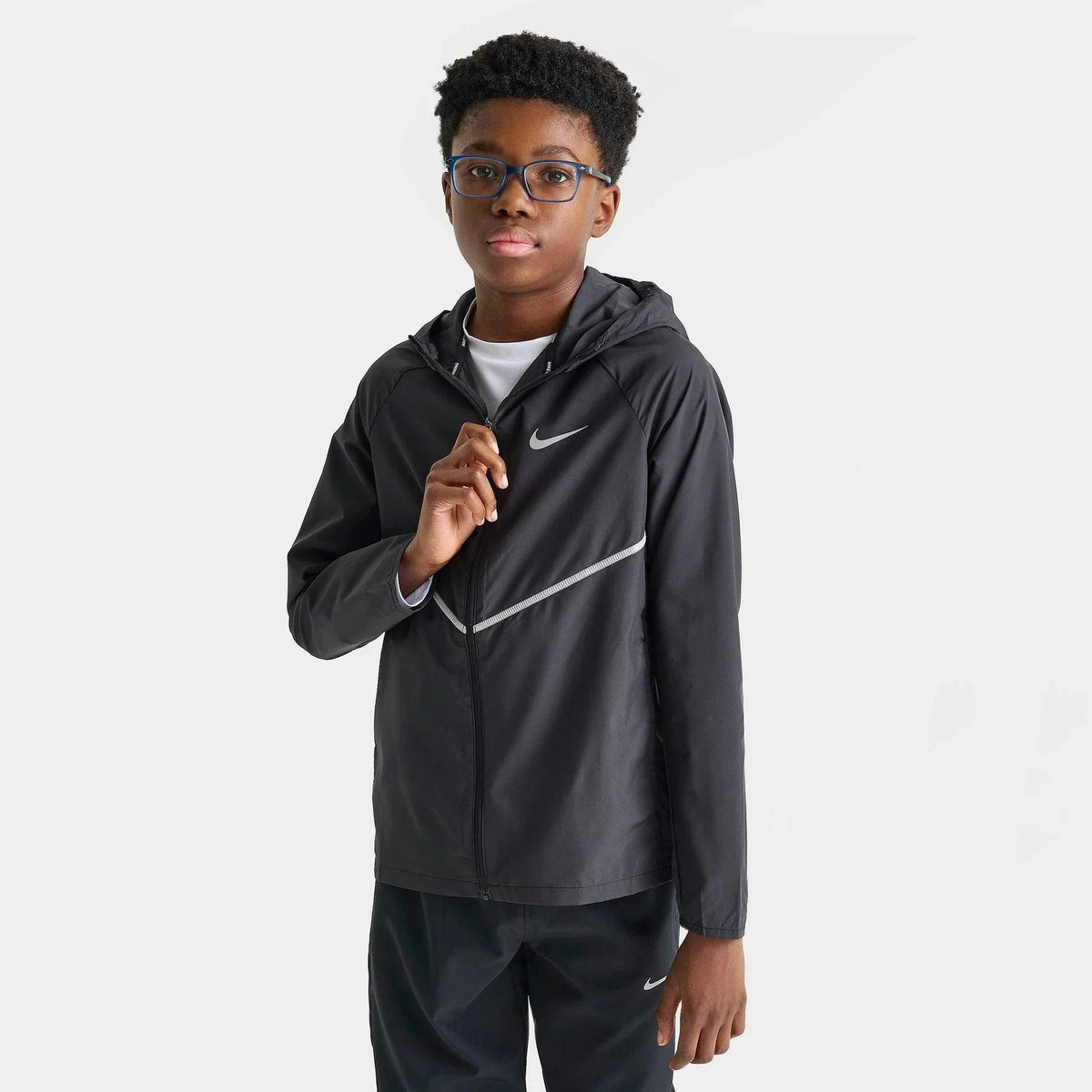 Kids' Water-Repellent Full-Zip Training Jacket