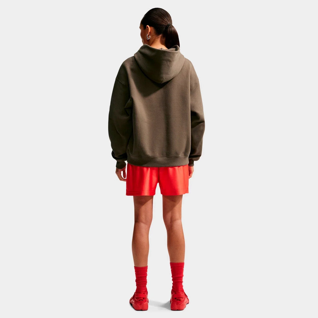 Women's Oversized Fleece Pullover Hoodie - Brown