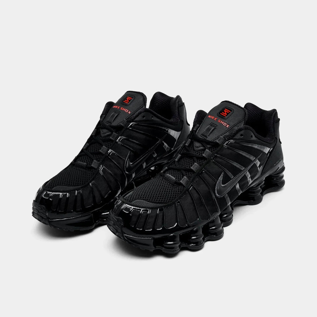 Men's Column-Cushioned Mesh Sneakers - Black