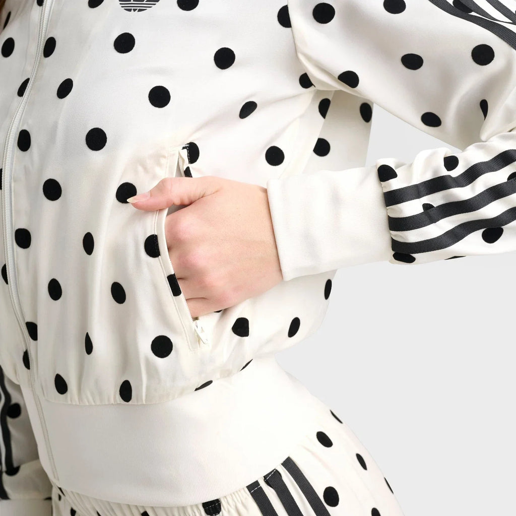 Women's Polka Dot Satin Track Jacket