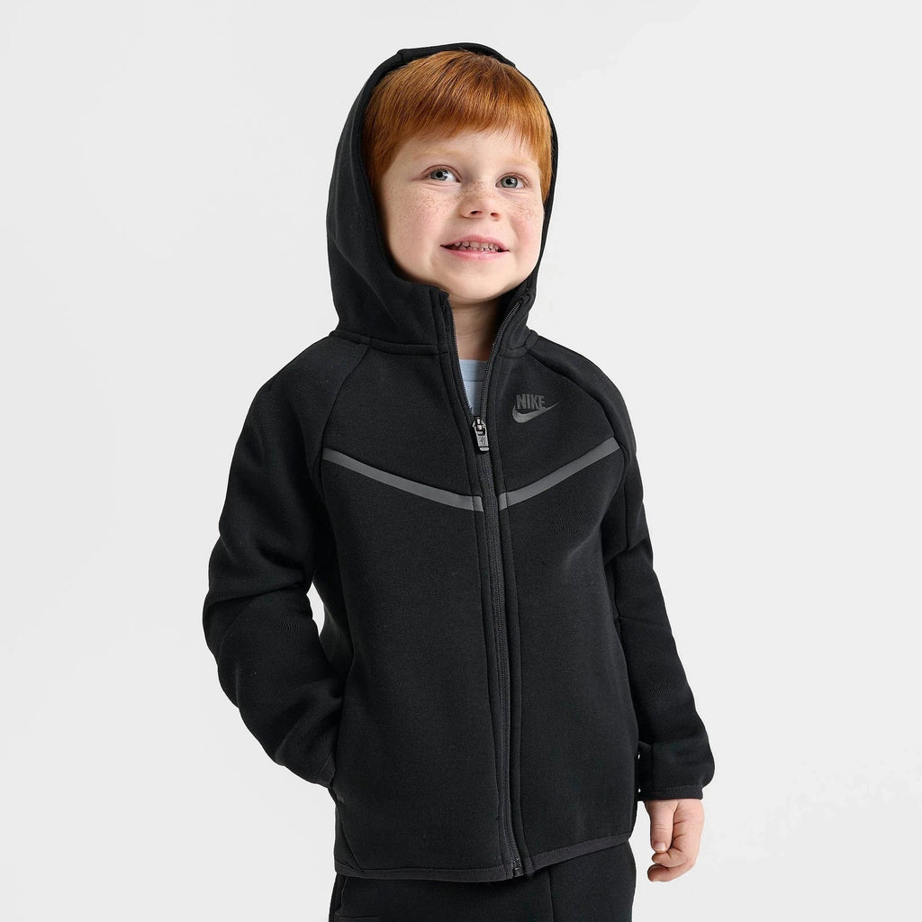 Toddler Full-Zip Hoodie And Jogger Set - Black