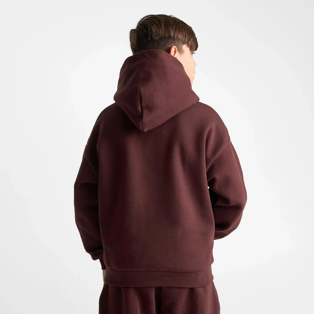 Big Kids' Loose Fit Fleece Pullover Hoodie - Red
