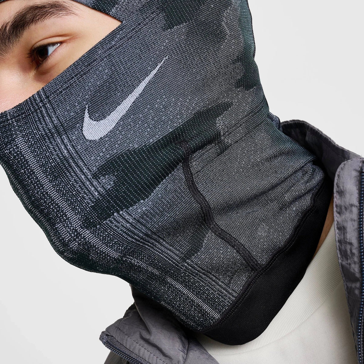 Printed Knit Balaclava Hood