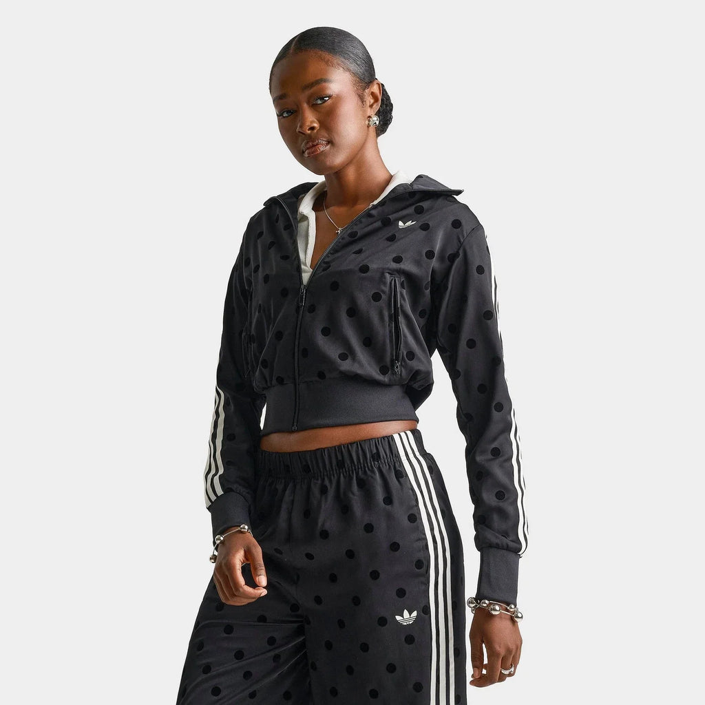 Women's Polka Dot Satin Track Jacket