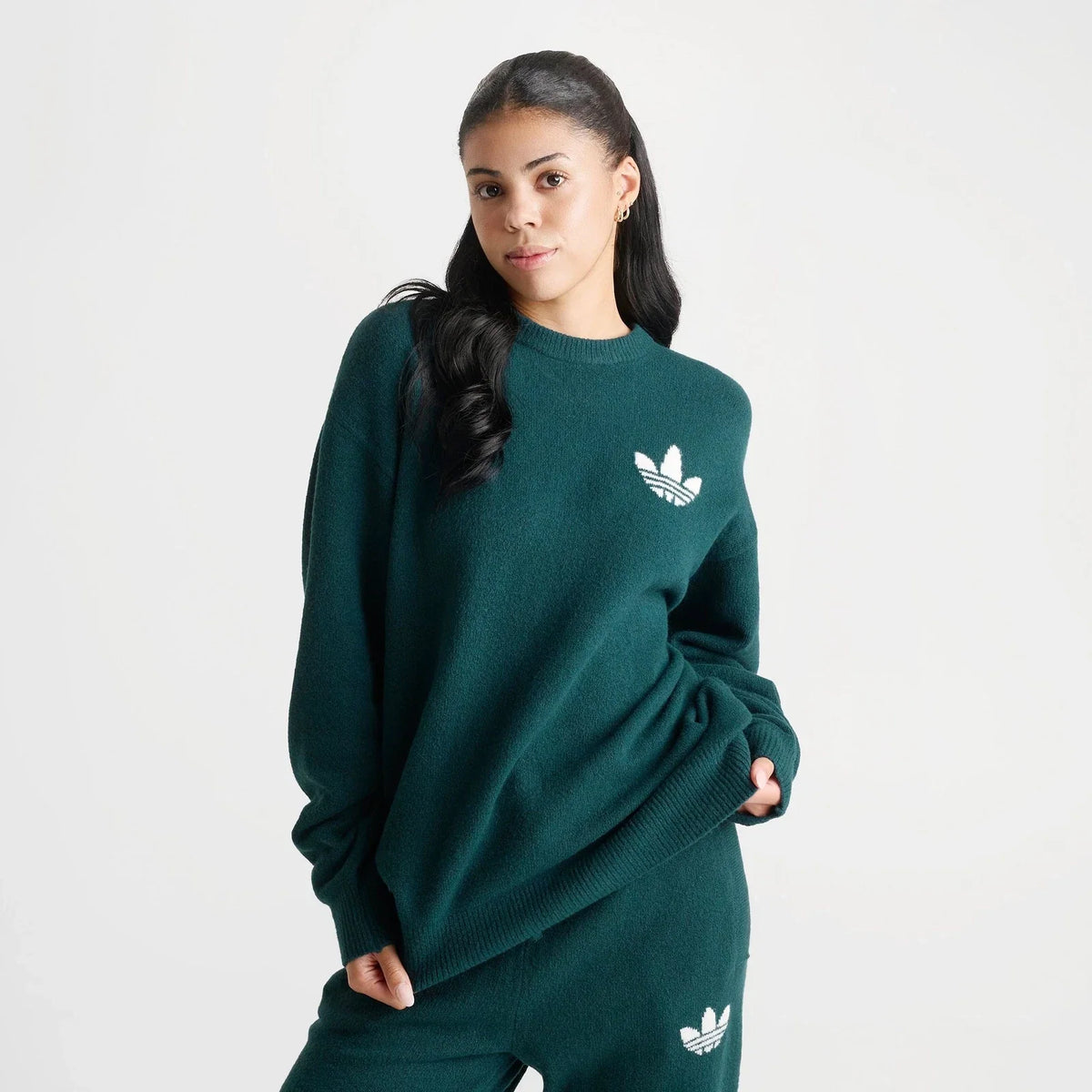 Women's Loose-Fit Wool-Blend Knit Sweater