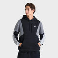Men's Colorblock Pullover Fleece Hoodie - Black