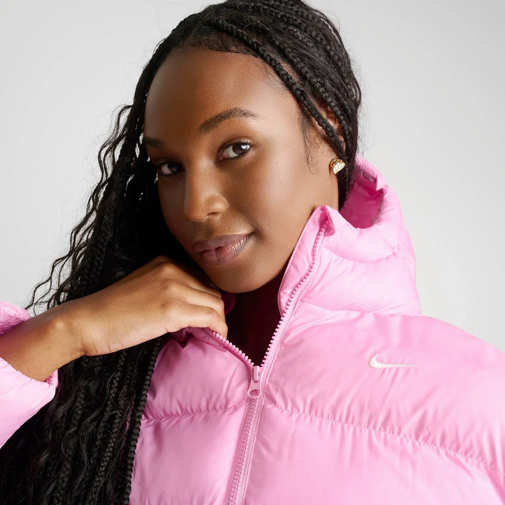 Women's Hooded Insulated Puffer Jacket - Red