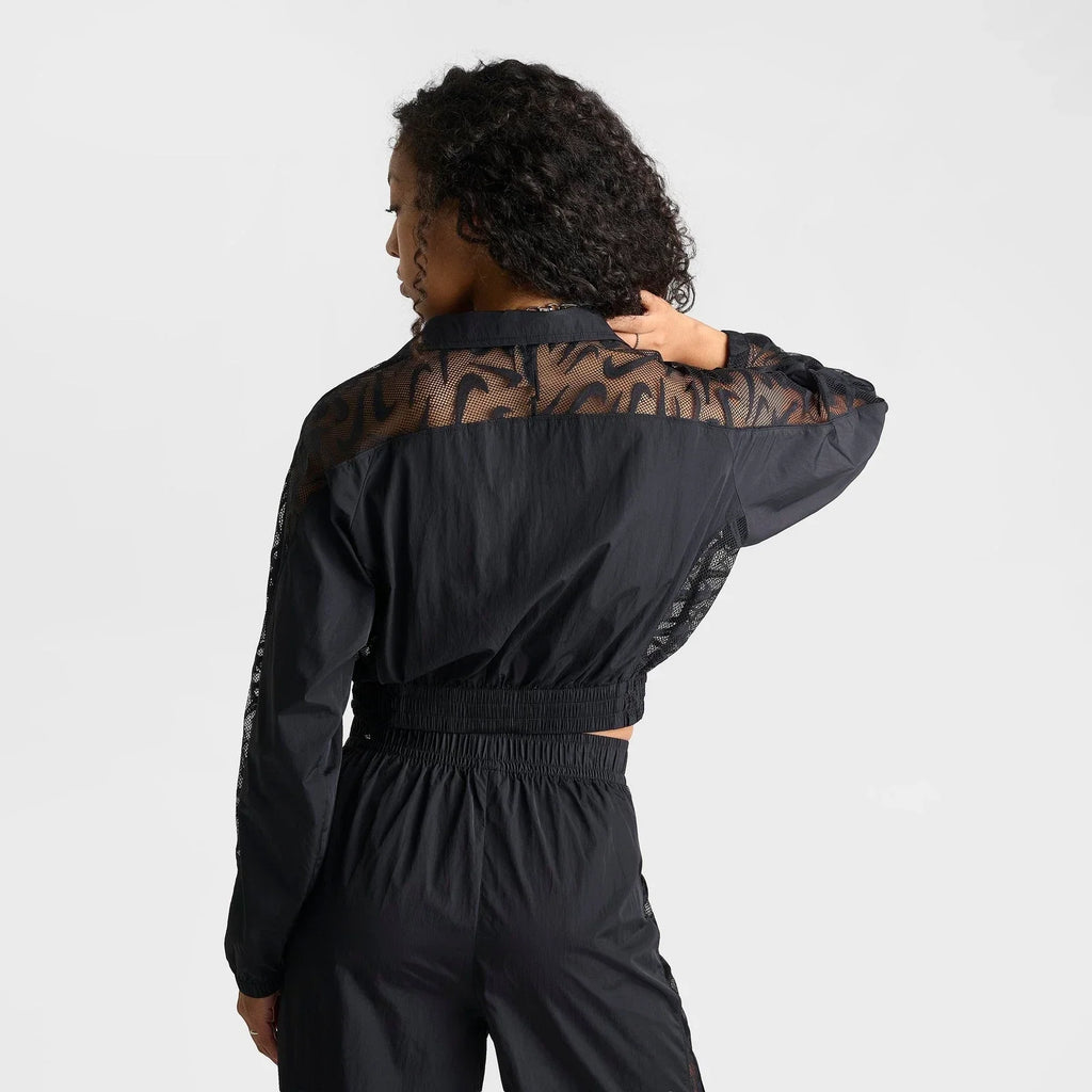 Women's Cropped Lace Full-Zip Track Jacket