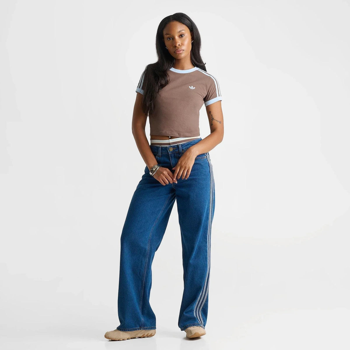 Women's Cropped Short-Sleeve Cotton T-Shirt