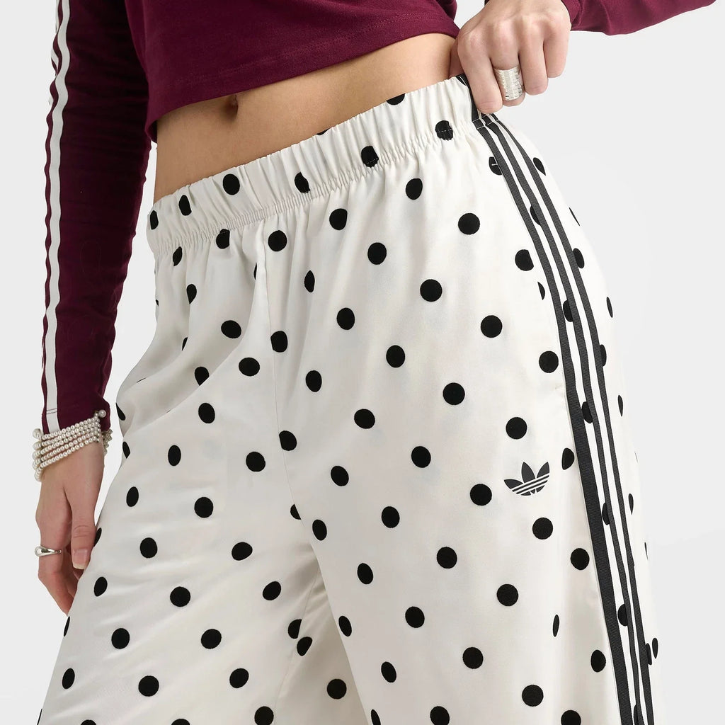 Women's Polka Dot Satin Wide-Leg Pants