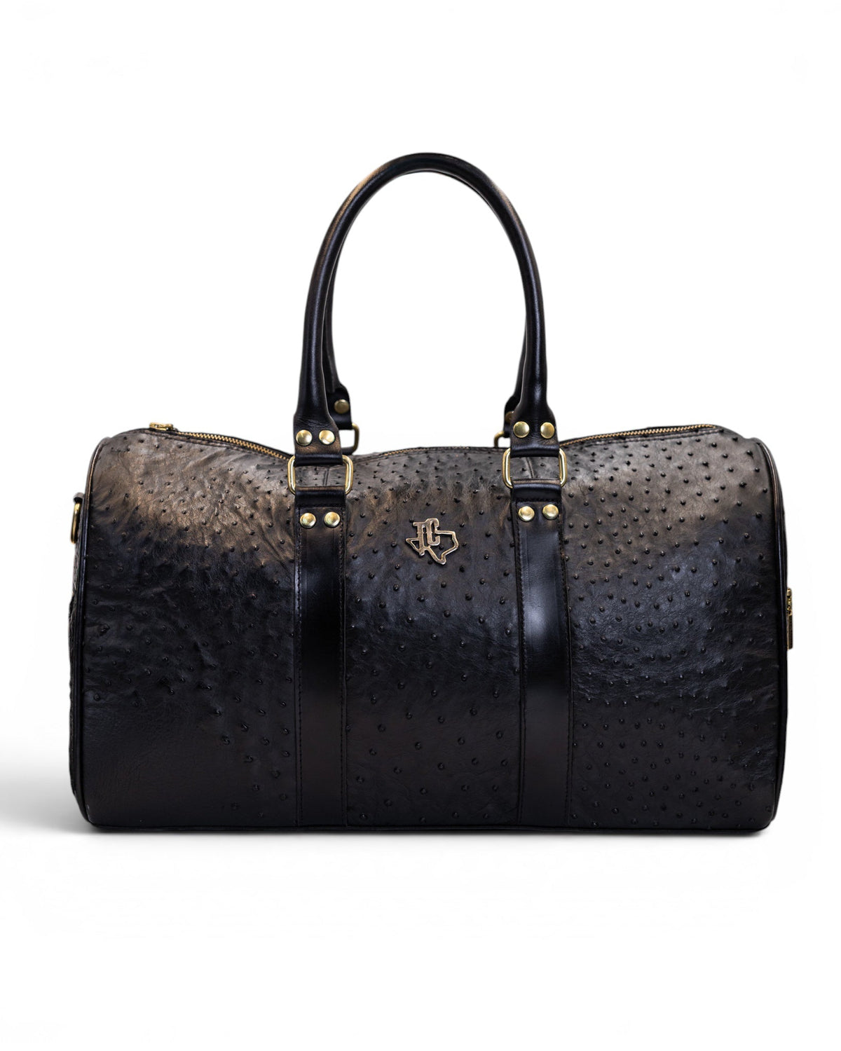 Onyx Ostrich Duffle Bag
